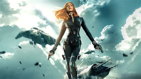 Wallpaper Anime Scarlett Johansson Black Widow Captain America The