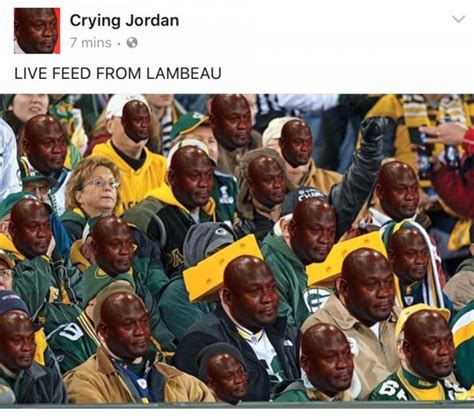 Crying Jordan Packers Fans Sportige