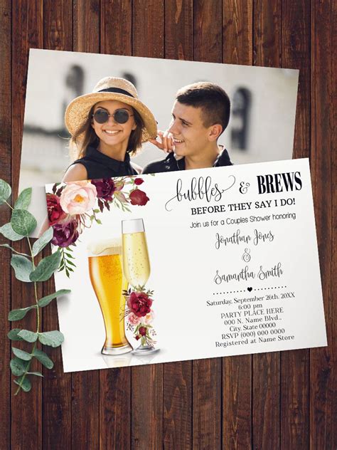 Bubbles And Brews Before They Say I Do Couples Shower Etsy Couple