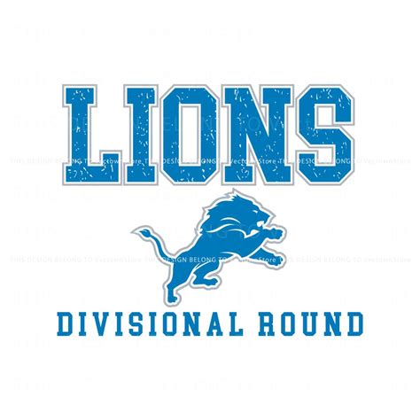 Detroit Lions Football Divisional Round Svg