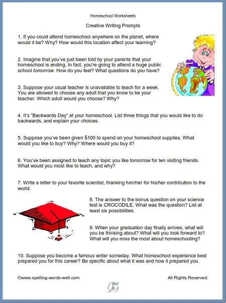 Writing Worksheets For Creative Kids Free Pdf Printables Edhelper Com