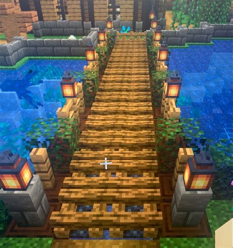 Minecraft Bridge Minecraft Houses Minecraft Blueprints Minecraft