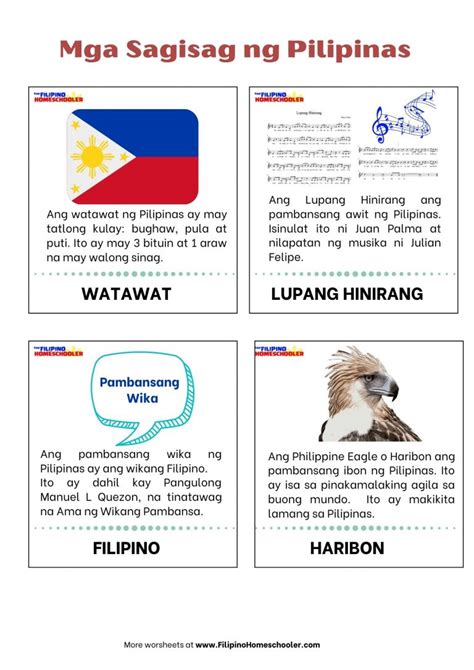 Mga Sagisag Ng Pilipinas The Filipino Homeschooler