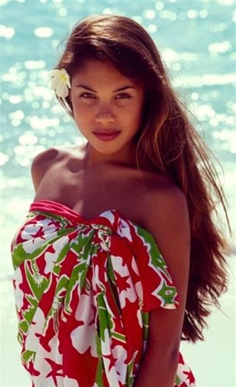 Cook Islands Style Hawaiian Woman Polynesian Girls Hawaiian Girls