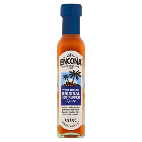Encona West Indian Original Hot Pepper Sauce 142ml Bb Foodservice