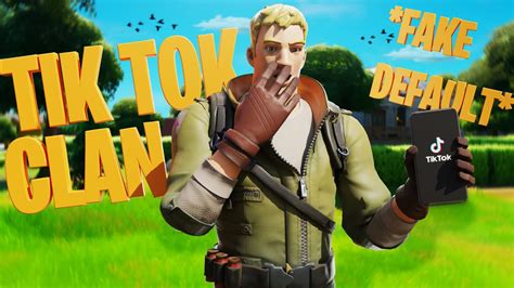 I Tried Out For A Tiktok Clan As A Fake Default Skin In Fortnite