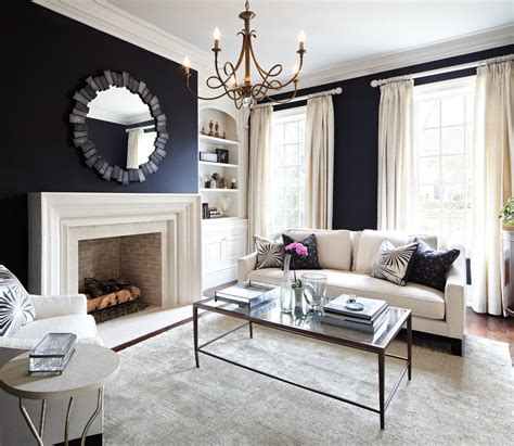 Wall living room color with black furniture safe home inspiration. 28 Ideas for Black Wall Interiors & How to Style Them