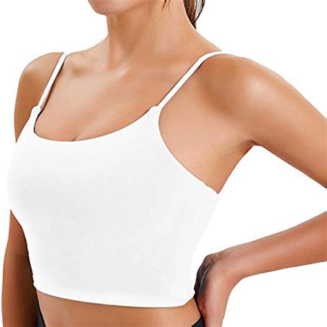Venuzor Women’s Longline Sports Bra Tank Padded Camisole Bras For Women Workout Yoga Bras Vest