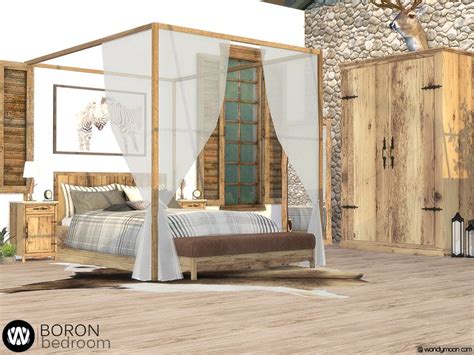 Boron Bedroom By Wondymoon Liquid Sims Sims 4 Casas Muebles Sims 4