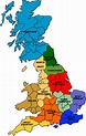Mapa De Reino Unido Por Regiones
