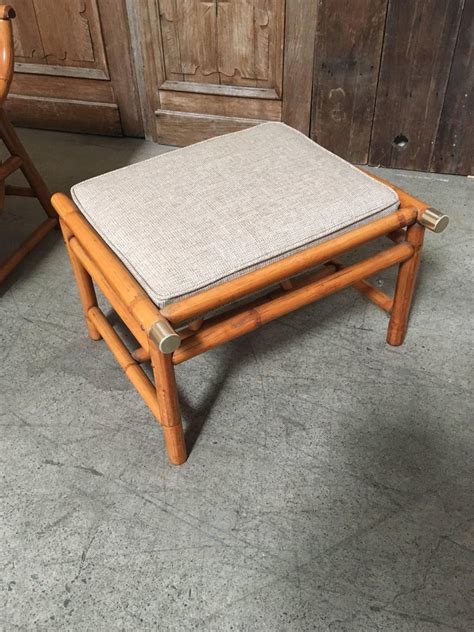 Bamboo rattan chairs for sale, $155 for the set of 4 available to see and purchase at hamilton antique mall tags: Mid-Century Modern Rattan Lounge Chair and Ottoman For ...