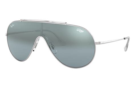 wings sunglasses in prateado and azul claro prateado rb3597 ray ban® pt