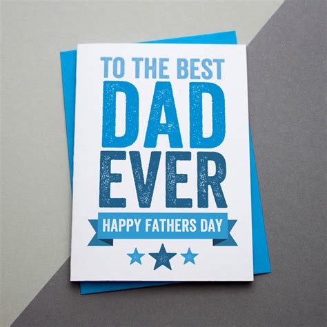 Fathers Day Card Best Daddy Ever By A Is For Alphabet 