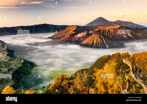 The View Of Mount Bromo From The Penanjakan Viewpoint Mount Bromo