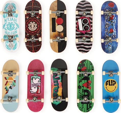 Tech Deck Dlx Pro Pack Of 10 Collectible Fingerboards For Skate