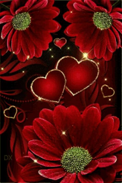Flowers with hearts animated gifs gallery and heart symbol, love heart, heart shape and flower symbolism. Red Flowers GIFs | Tenor