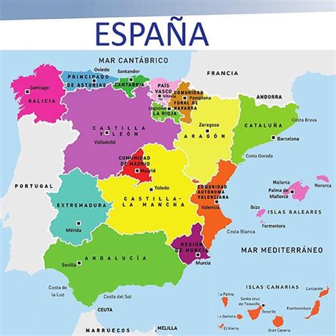 41 Destinos En España Para Aventureros Mapa De España Clima En
