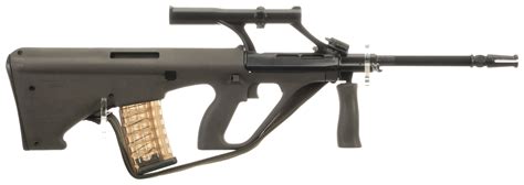 Desirable Steyr Augsa Semi Automatic Rifle With Integral Scope Rock