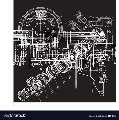 Technical Drawing Royalty Free Vector Image Vectorstock Ad