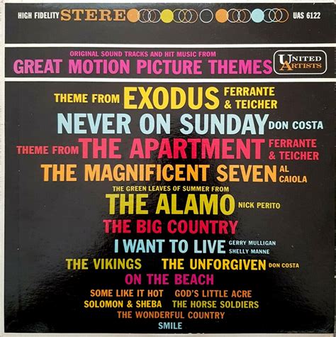 Great Motion Picture Themes Album Art Fonts In Use