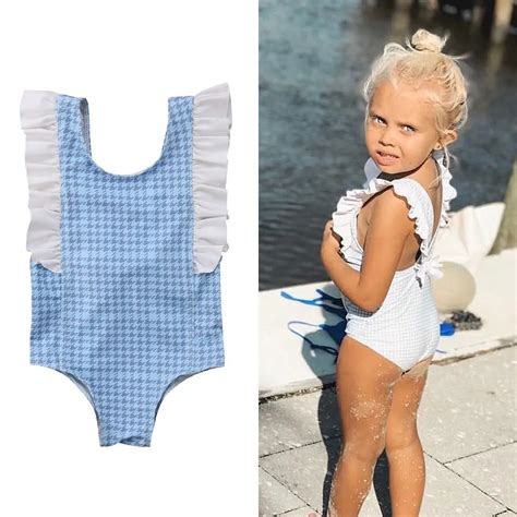Sexy Kids Baby Girl Striped Bikini Set Swimwear Swimsuit Bathing Suit