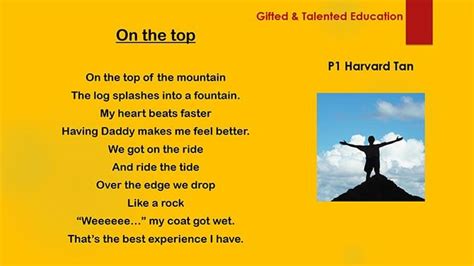 Students Poems Ted And Talented Education