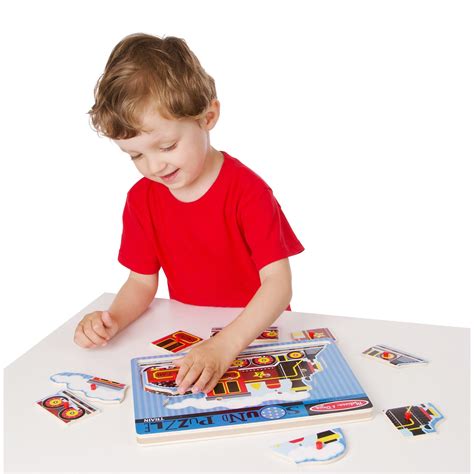 Melissa And Doug Train Sound Puzzle 9 Pieces Early Learning