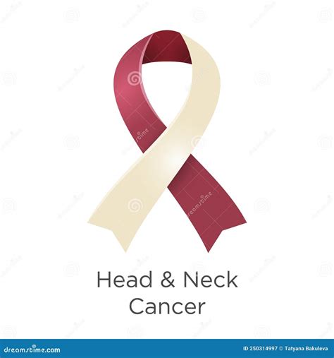 Head And Neck Cancer Awareness Month In April Burgundy And Ivory Color