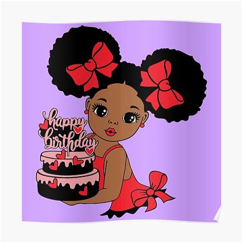 Happy Birthday Girl Poster For Sale By 1uniqueminute Redbubble