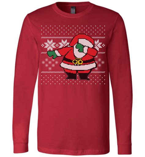 Dabbin Santa Ugly Christmas Long Sleeve T Shirt The Wholesale T