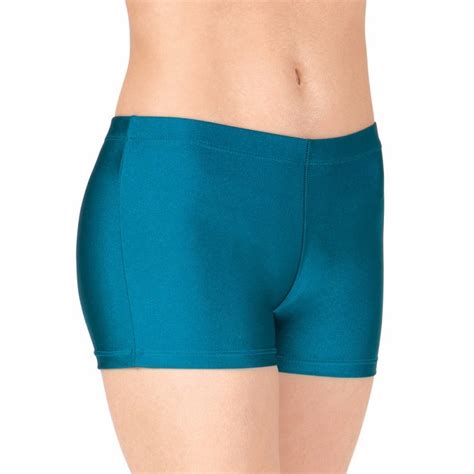 Womens Lycra Dance Shorts Rave Booty Spandex Girls Dance Mid Waisted