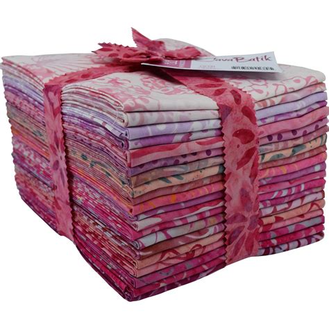 Maywood Java Batiks Pink Print Bundles Fat Quarters 20