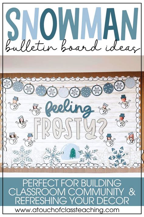 A Snowman Bulletin Board With The Words Perfect For Building Classroom