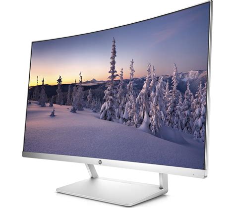 Hp 27 Full Hd 27 Curved Led Monitor White And Silver Deals Pc World