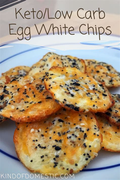 Fat in egg white is minimal which makes it great for controlling blood sugar levels and act as an aid to weight loss. Keto/Low Carb Egg White Chips | Recipe | Food, Keto recipes, Food recipes