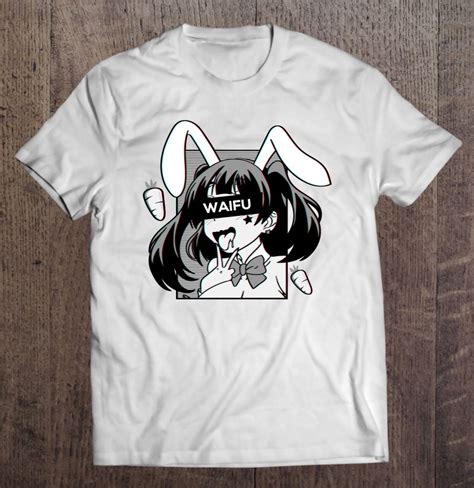 Ahegao Lewd Anime Face And Rabbit Cosplay T