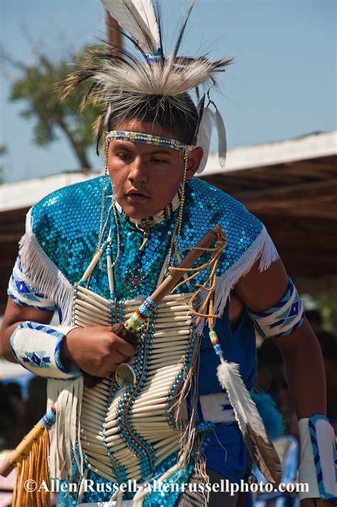 teenage traditional dancer at crow fair powwow on crow indian reservation in montana allen