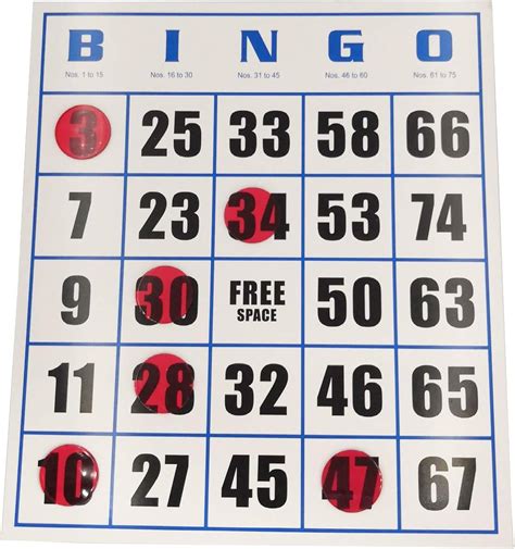 Buy Yuanhe 50 Jumbo Bingo Game Cardsbingo Setbingo Paper Game Cards