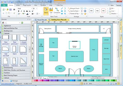 When creating a warehouse design, you have to clearly know the amount of space you have. Store Layout Software - Edraw