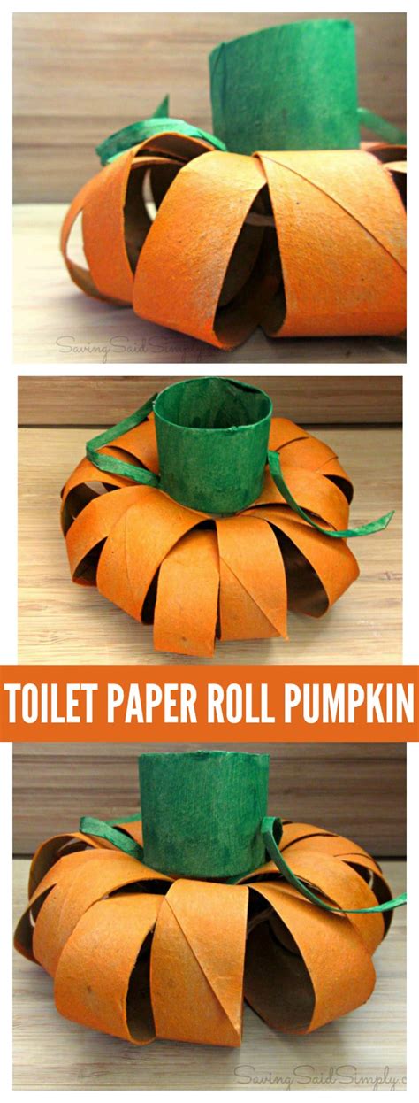 Halloween Kids Craft Toilet Paper Roll Pumpkin Raising Whasians