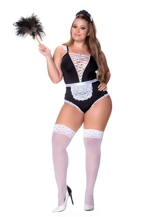 plus size frilly french maid lingerie costume by mapalé