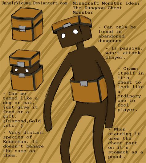 Minecraft Monster Idea The Dungeon Chest Monster By Unholyvicuna