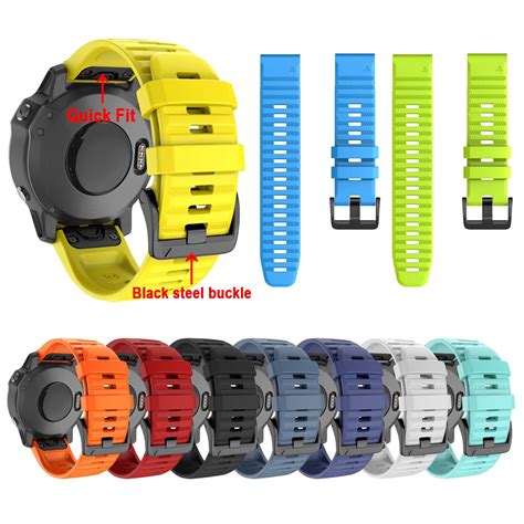 Correa de silicona de liberación rápida para reloj Garmin Fenix 6X 5X