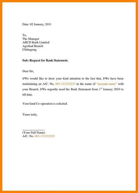request letter  bank statement  application  bank statement