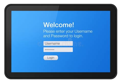 Interactive Tablet With Welcome Screen Stock Photography Image 19084782