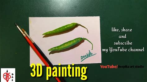 Easy 3d Painting Step By Step 3d Painting Still Life Painting Video