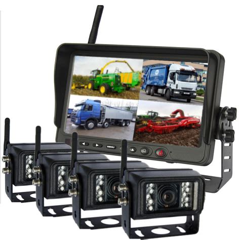 The yeskamo is a wireless home video surveillance system that features a portable touchscreen monitor along with floodlight cameras that. 4 Wireless Camera System with 7" In Cab Monitor - Truck Guard