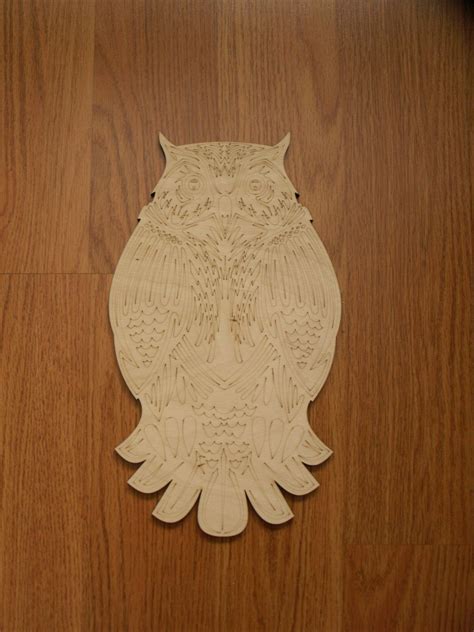 Large Owl Wood Cutout Laser Cutouts Unfinished Wood Home Decor Wall
