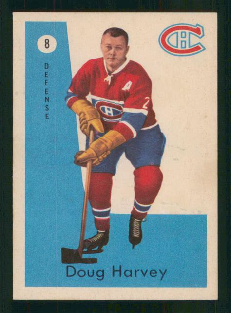 Doug Harvey Montreal Canadiens Parkhurst 1959 60 Card 8 Froggers