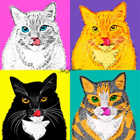 Fatcatart Great Artists Mews United Colors Of Cats